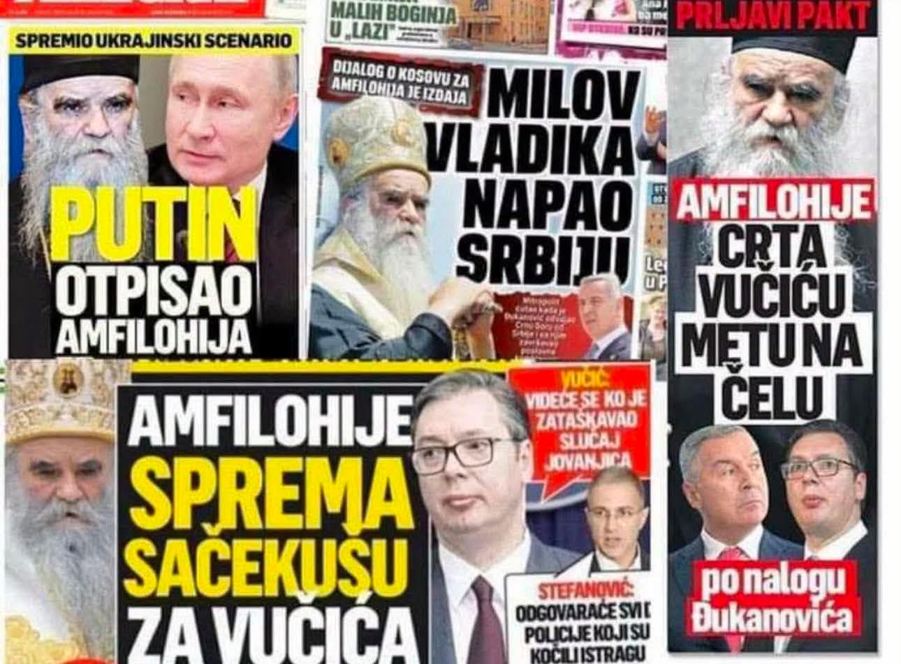 „Информер“, „Ало“ и „Српски телеграф“: медијски напади на митрополита Амфилохија
