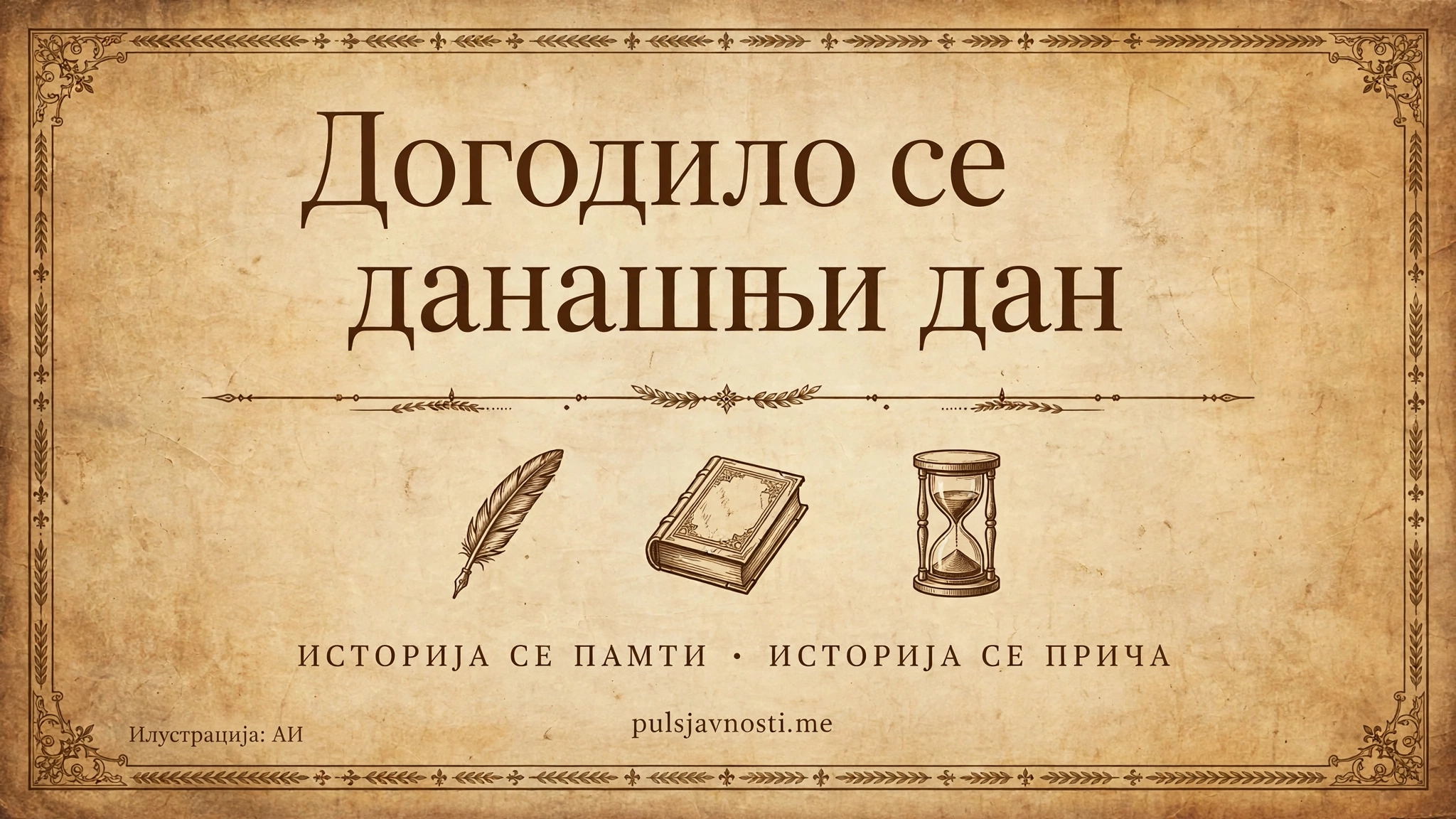 ДОГОДИЛО СЕ НА ДАНАШЊИ ДАН: 16. СЕПТЕМБАР