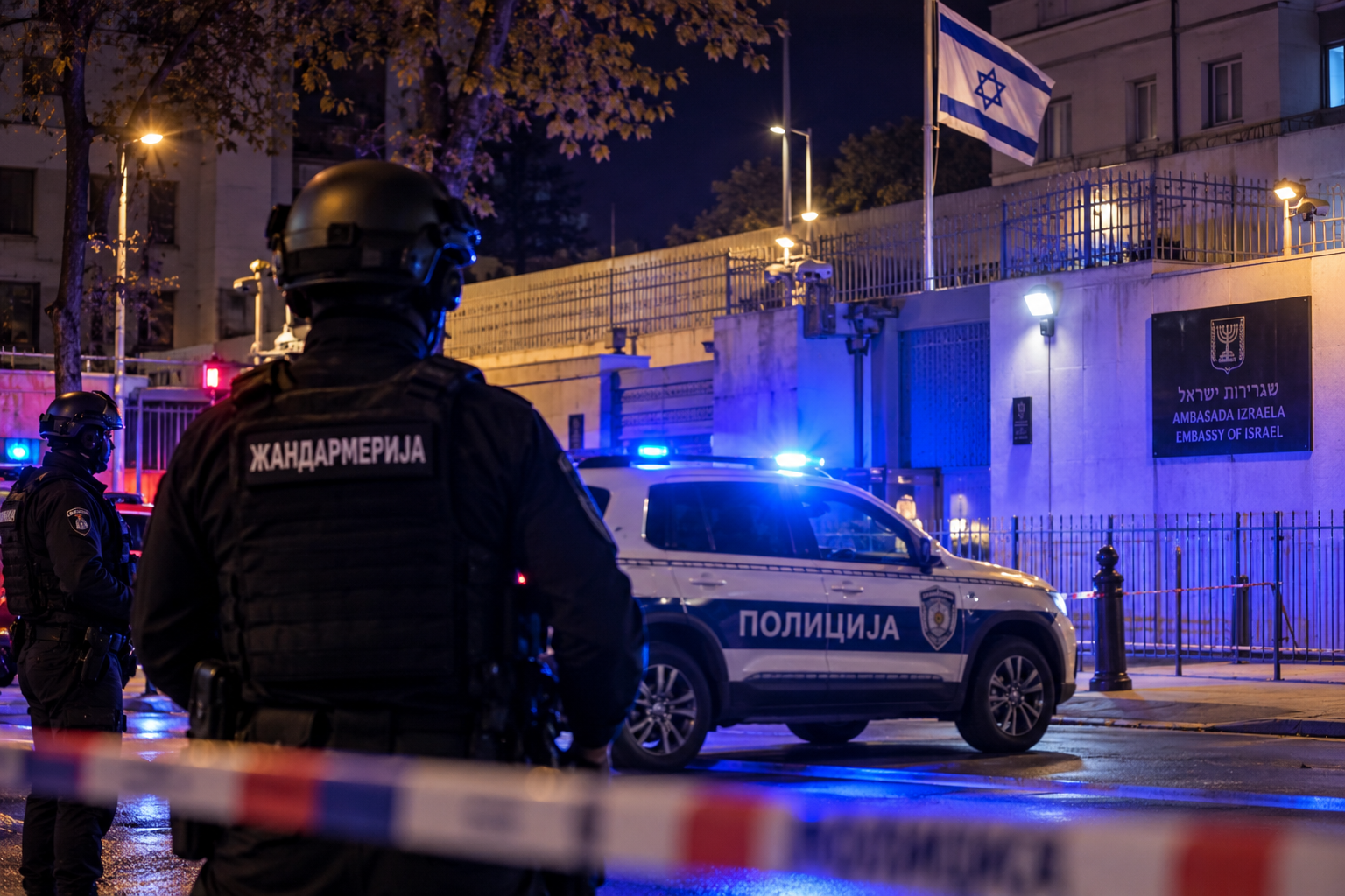 Терористички напад испред Амбасаде Израела у Београду: Нападач убијен, проглашен највиши степен опасности